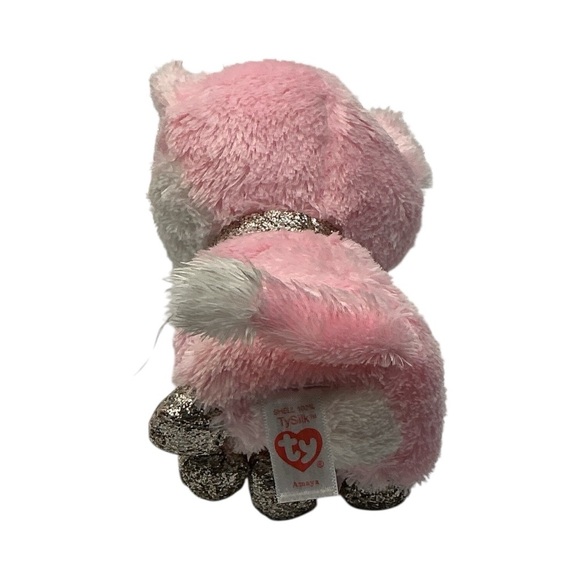 Fiona the Ty Pink and Silver Cat Plush Toy - Picture 6 of 7